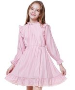 WULFUL Girls Long Sleeve Flared Belted A-line Dress Pink Size 9-10 - $383.35 MXN WULFUL Girls Long Sleeve Flared Belted A-line Dress Pink Size 9-10 - $383.35 MXN