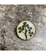Gold Tone 3-Leaf Clover Pin Brooch ( Real Clovers Inside) - $13.67 CAD