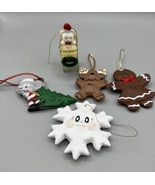 Ornament Bundle Gingerbread Snowflake Avon Teddy Mouse Tree About 3.25 ins. - £20.81 GBP
