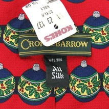 NWT Croft Barrow Christmas Holiday Ornament Red Navy BlueTie Necktie XO-388 Ties - £15.78 GBP