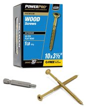 Power Pro Premium Exterior Wood Screws (#10 x 3-1/2&quot;) - 1lb Box - £19.67 GBP