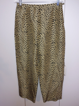 Coldwater Creek Ladies Silk Cropped Leopard Print PANTS-12-LINED-NWOT-NICE - £17.40 GBP