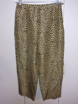 Coldwater Creek Ladies Silk Cropped Leopard Print PANTS-12-LINED-NWOT-NICE - £16.53 GBP