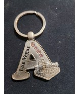 Las Vegas Keychain Personalized &quot;A&quot; Souvenir Pink Rhinestone  Keyring - $16.99