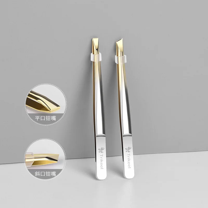 Play Flat/Slant Tip Stainless Steel Multifunction Tweezer Eyebrow Tweezer Face H - £23.68 GBP