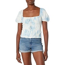 $70 Lucky Brand Women&#39;s Short Sleeve Square Neck Smocked Top Medium NWOT - £11.05 GBP