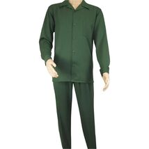 Men's MONTIQUE Two Piece Set Walking Leisure Suit Long Sleeves 1641 H. Green image 2