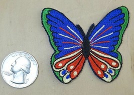 MINI BUTTERFLY  IRON-ON / SEW-ON EMBROIDERED  PATCH 2.25&quot;x 2&quot; - £2.18 GBP