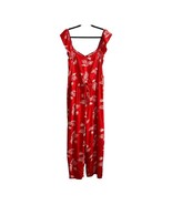 Jumper Womens 2XL Red Tropical Wide Leg Cropped Sleeveless Vacation Beac... - $30.31