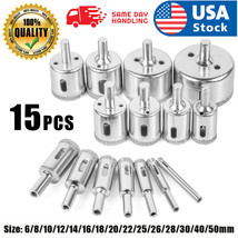 15X Diamond Glass Saw Cutter Drill Bits For Cutting Hole Ceramic Tile Hole Maker - £18.37 GBP