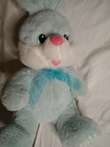 22&quot; Dan Dee Light Blue Hoppy Hopster Easter Bunny Plush Stuffed Animal - £27.37 GBP