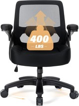 Big And Tall Office Chair 400Lb- Mesh Ergonomic Heavy Duty Desk Chair- Flip - $194.99