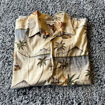 Pierre Cardin Button Down Shirt, Size XXL, Tan, 100% Cotton, Short Sleeve - $14.99