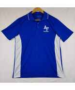 USAF Air Force Academy Polo Shirt MENS Blue MVP Short Sleeve Golf SMALL - €27,21 EUR