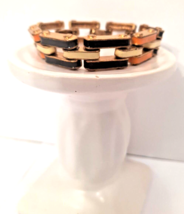 J. Crew Chunky Chain Bracelet Multi color enamel Gold Tone 7&quot;  Vintage W... - $13.93