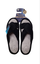 ISOTONER Slippers Womens Size  9.5 10 Black Signature Eco Comfort Memory Foam  - £11.62 GBP