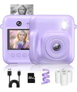 Kids Camera Instant Print for Girls Boys with Print Paper &amp; 32GB Card, A... - €25,73 EUR