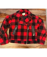 Vigoss cropped red and black Moto jacket, size  small - $28.04