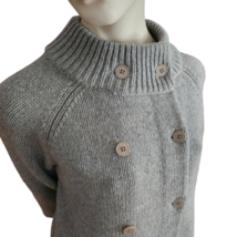 Talbots Petites Cardigan Sweater Women&#39;s Sz Medium Gray Double Breasted Buttons - £25.01 GBP