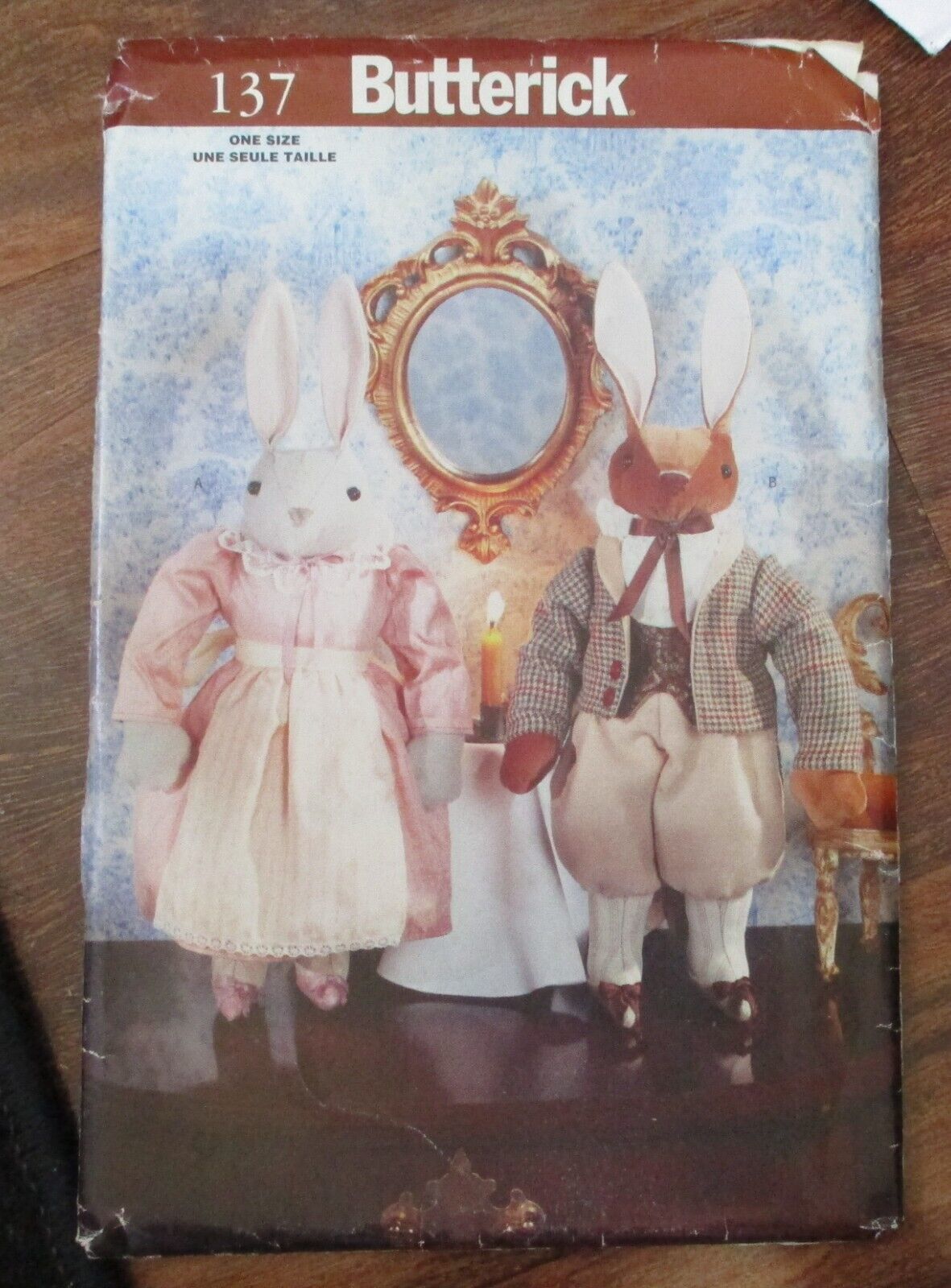 Butterick 137 Decorative Rabbits Sewing Pattern 12" 1997 UNCUT - £8.73 GBP