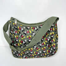 Mickey Mouse Olive Green Tote Purse Zippered Hand Bag Authentic Disney 11x9 - £11.66 GBP