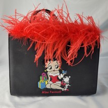 New NOS Vintage King Features Betty Boop Mine Forever Red Feather Handbag Purse - £19.78 GBP
