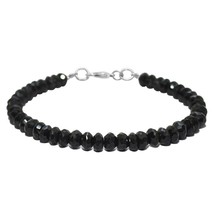 Handmade Natural Black Onyx Beads Gemstone Healing Reiki Unisex Bracelet Jewelry - £7.07 GBP