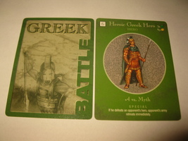 2003 Age of Mythology Board Game Piece: Greek Battle Card - Heroic Hero  - $1.00
