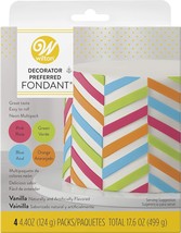 Wilton Decorator Preferred Fondant, Neon, Vanilla Flavored, 4.4 Oz 4-Pack - £30.65 GBP
