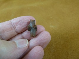 (CR593-205) 11/16&quot; Fairy Stone CHRISTIAN CROSS oiled Staurolite Crystal ... - $17.75