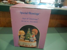 1989 Vint NIB Special Blessings Joys of Christmas musical figurine.O Tan... - £15.57 GBP