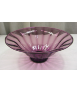 Vintage Steuben Art Glass Amethyst Scalloped Bowl Original Sticker 13-f - €337,76 EUR