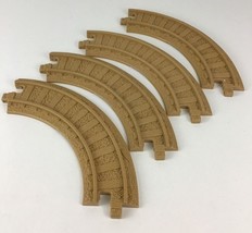 GeoTrax Rail &amp; Road System Replacement Track Pieces Brown Tan Dirt 4pc Lot J7 - £13.41 GBP