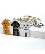 Poodle Teddy Dog Pendant Key Chains For Women Men Girls Silver Color All... - $3.74