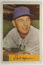 Vintage Baseball Card 1954 Bowman #13 Paul Minner Chicago Cubs Pitcher - £8.91 GBP