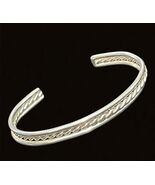 cuff bangle hand mead 14.5 gram Starling Silver Vintage 7.5” - $78.48