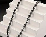 Men&#39;s Boys Magnetic Black Hematite 8mm Beaded Ball Chain Drip Necklace 2... - £15.47 GBP+