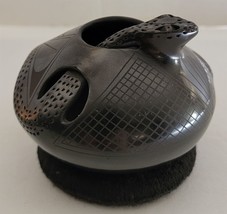 Vintage Black Snake Pot Mata Oritz Art Pottery Artist Signed Paty Quezada - $187.11