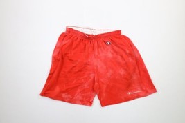 Vintage 90s Champion Mens 2XL XXL Acid Wash Spell Out Above Knee Shorts Red - £43.48 GBP