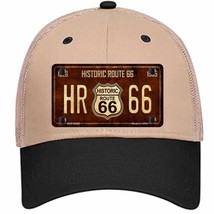 Historic Route 66 Vintage Novelty Khaki Mesh License Plate Hat - £22.71 GBP