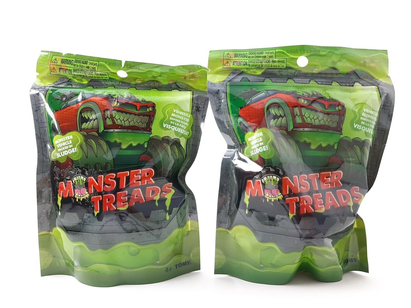  Monster Treads Blind Bag * Lot of 2 *  By Tomy Truck Packed in Sludge S... - $6.84