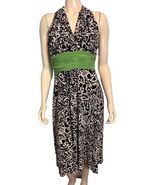 Evan Picone Women's Sleeveless Dress Black/White/Green Size 10 NWT - $47.49