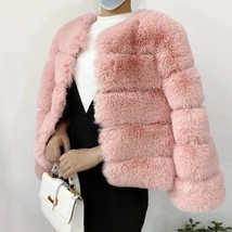 Women Faux Fur Coat High Quality Fluffy Short Coat Jacket Ladies Fashion... - £43.43 GBP