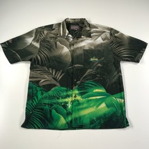 Interstate Batteries Hawaiian Shirt Mens L Leaves Palms Button Down Shor... - $12.87