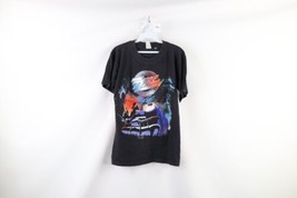 Vintage 90s Mens Medium Faded Spell Out ZZ Top Recycler World Tour Band T-Shirt - £71.01 GBP