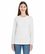 6 Pack - American Apparel Women&#39;s Long-Sleeve Jersey Tees, White, 2XL - New - $12.99