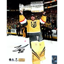 Logan Thompson Signed Stanley Cup Vegas Golden Knights 8x10 Photo COA IGM - $72.21
