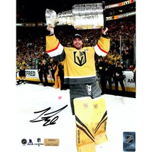 Logan Thompson Signed Stanley Cup Vegas Golden Knights 8x10 Photo COA IGM - £57.72 GBP