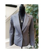 The Limited Blazer Jacket Women&#39;s Size 4 Gray Pinstripe Wool Single Brea... - $47.52