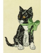 Cross Stitch Siamese Tabby Black Kitten Cat Framed Piece Antique Sampler... - £7.83 GBP